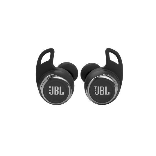 JBL Reflect Flow Pro - Black - Waterproof true wireless Noise Cancelling active sport earbuds - Front